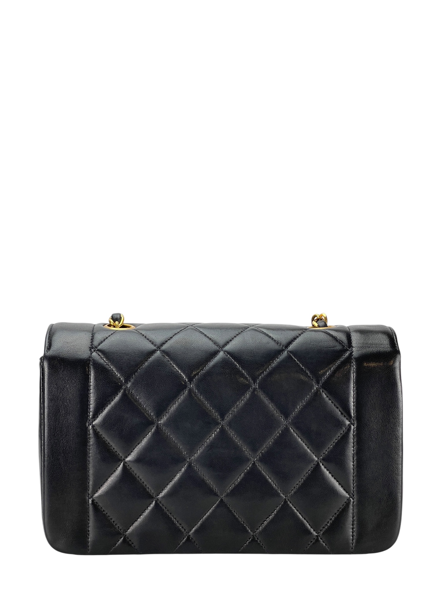 CHANEL - Black Lambskin Small Diana Shoulder Bag