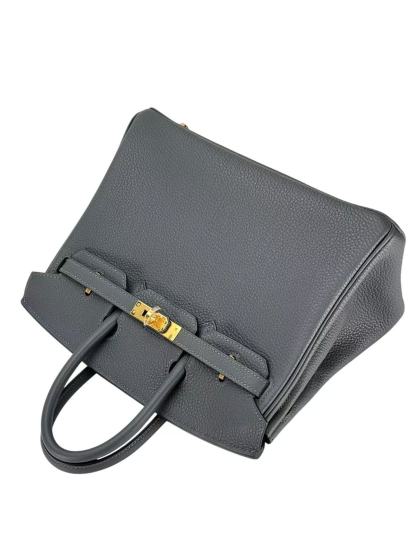 HERMES - Birkin 25  Gris Misty  Togo Gold Hardware