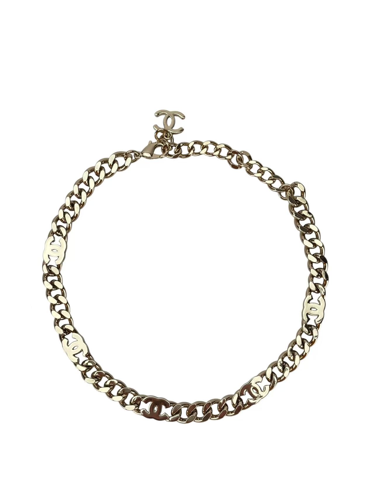 CHANEL - CC Logo Multicolor Necklace