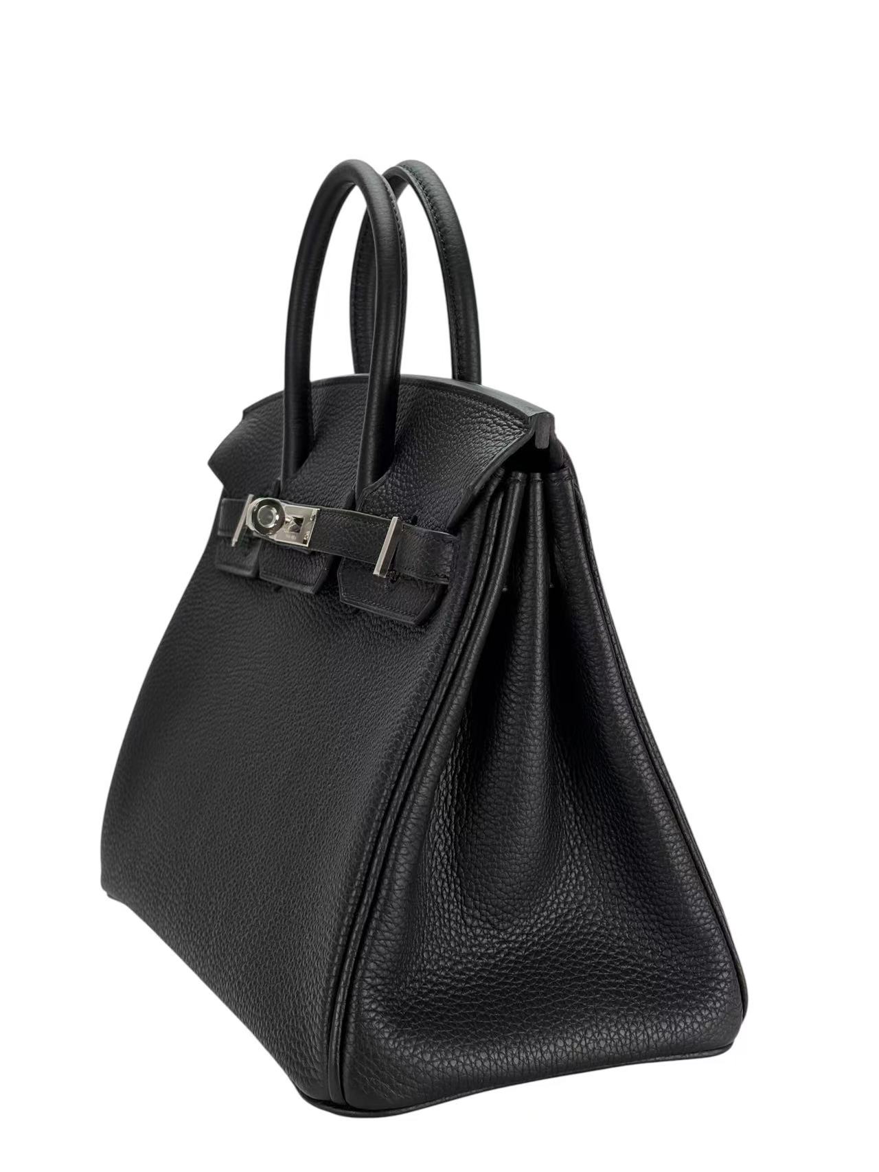 HERMES - Birkin 25 Noir 89 Togo Palladium Hardware