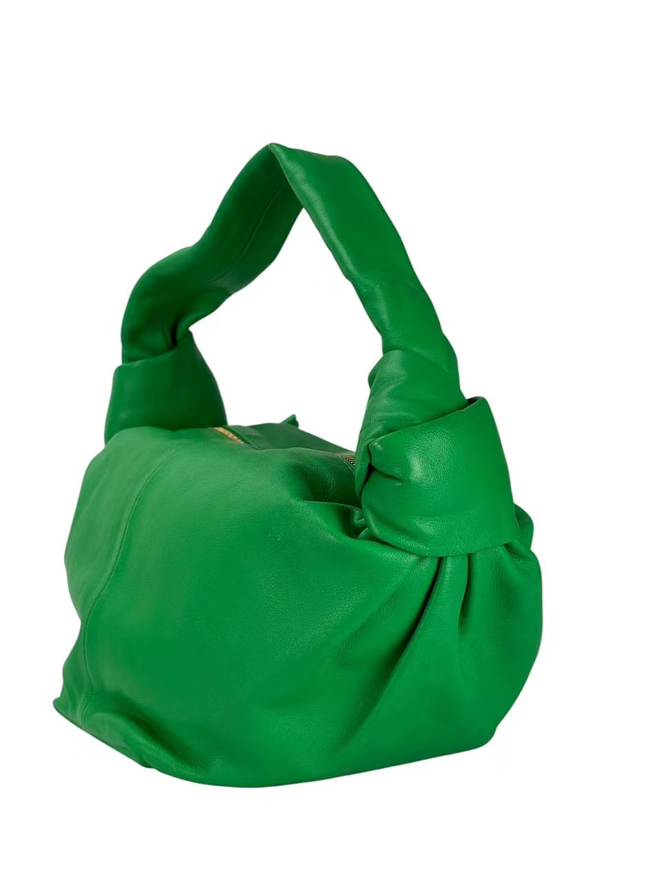 BOTTEGA VENETA - Green Calfskin Double Knot Handbag – Camellia