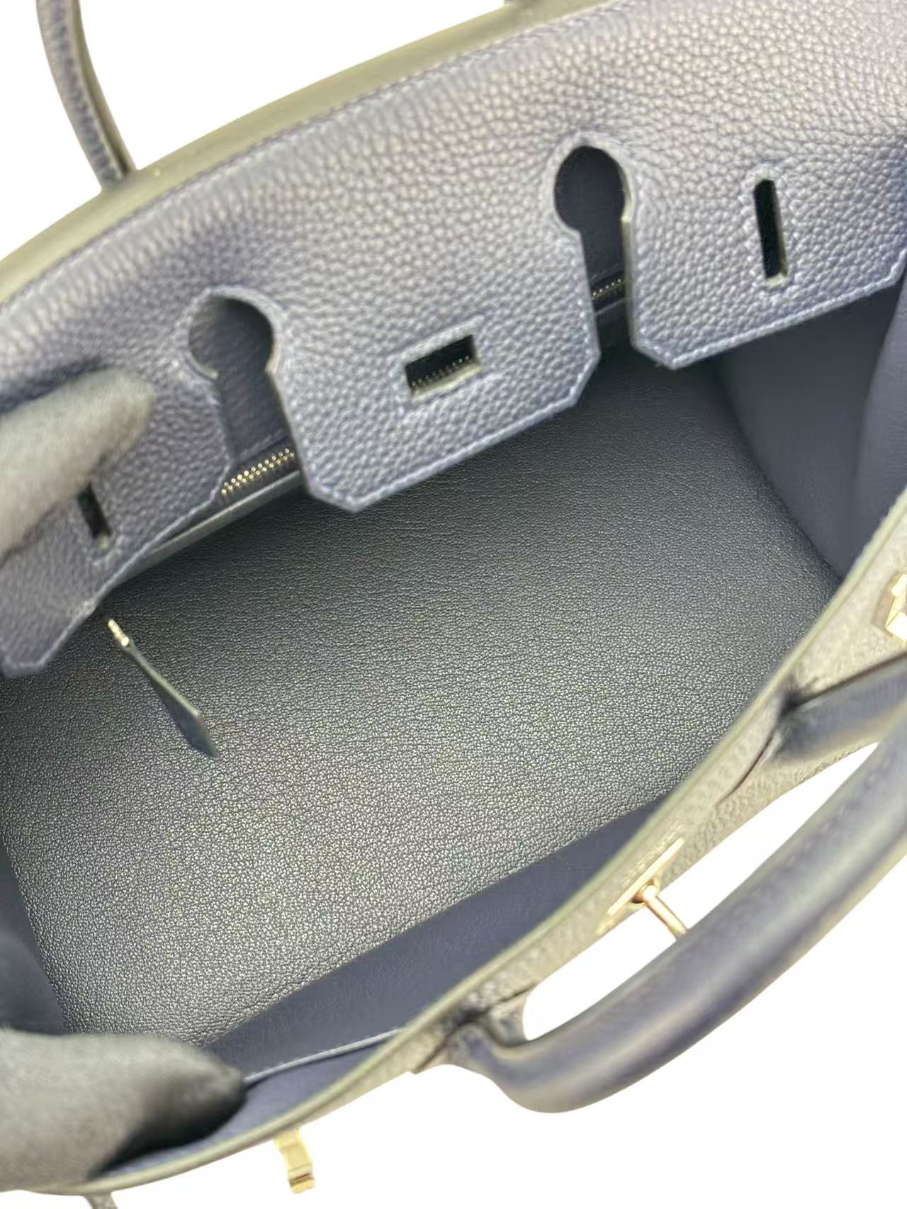 HERMES - Birkin 25 Blue Nuit （2Z）Togo Palladium Hardware 