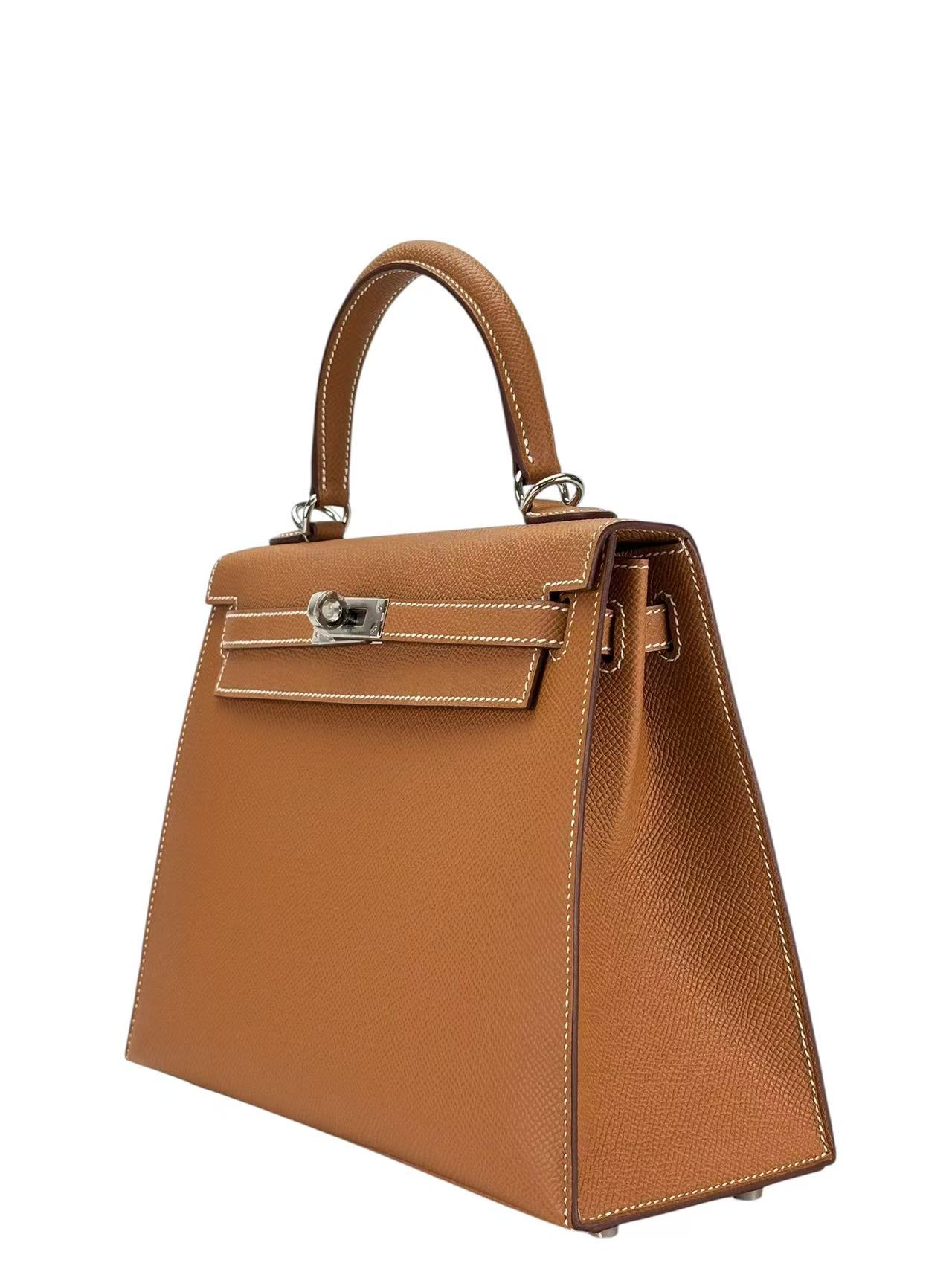 HERMES - Kelly 25 Gold Epsom Palladium Hardware