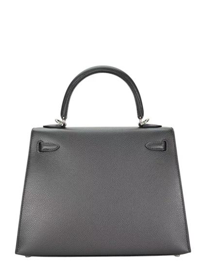 HERMES - Kelly 25 8P Plomb Epsom Electrum Hardware