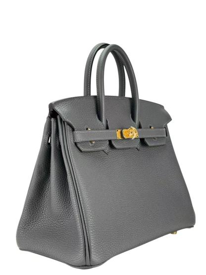 HERMES - Birkin 25  Gris Misty  Togo Gold Hardware