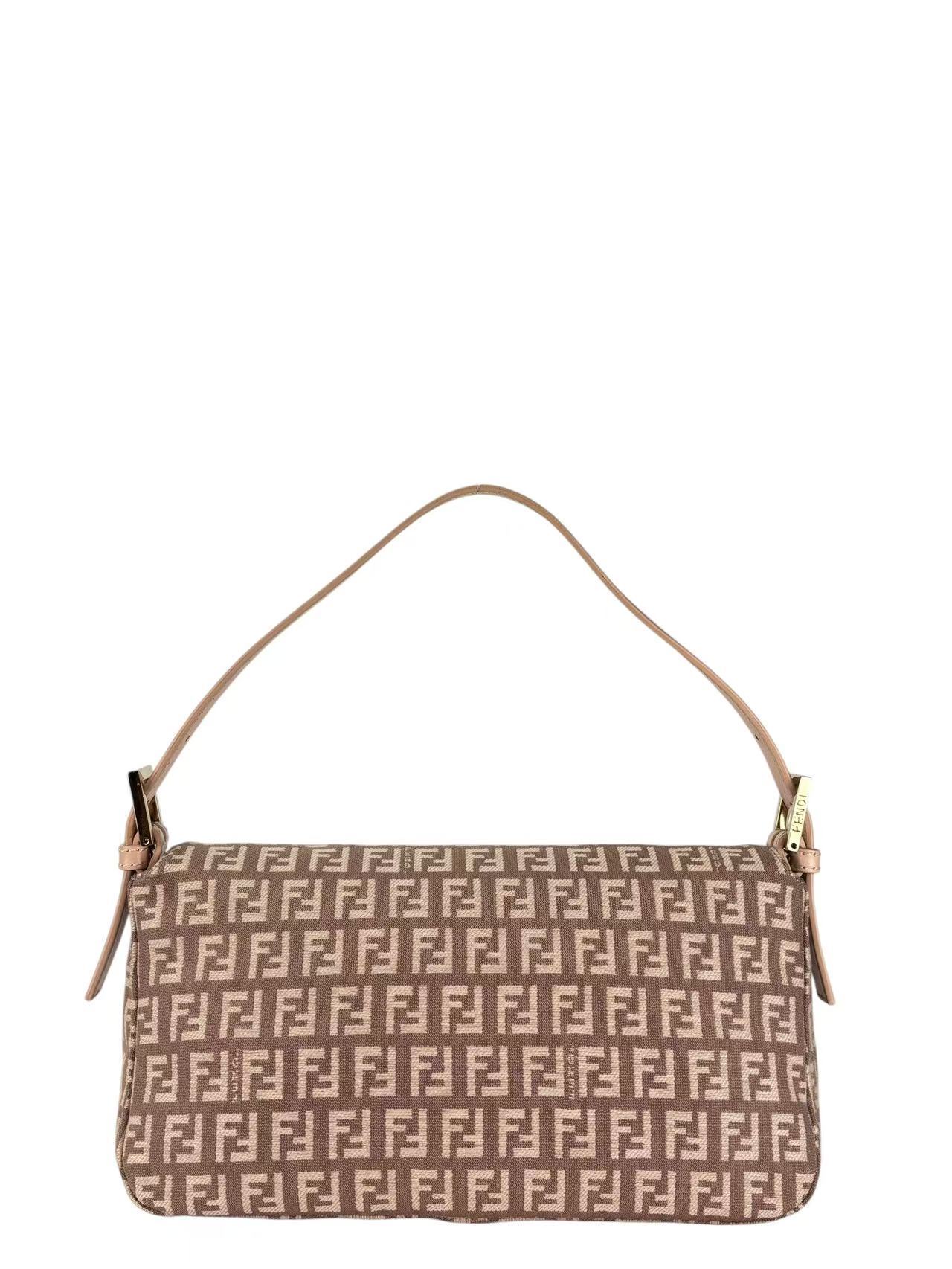 FENDI - Pink Zucchino Mamma Baguette Shoulder Bag