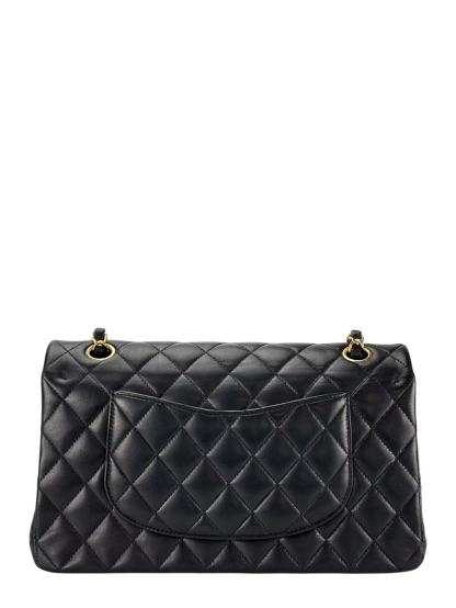 CHANEL - Medium Classic Double Flap Bag Black Lambskin Gold Hardware (CF25)