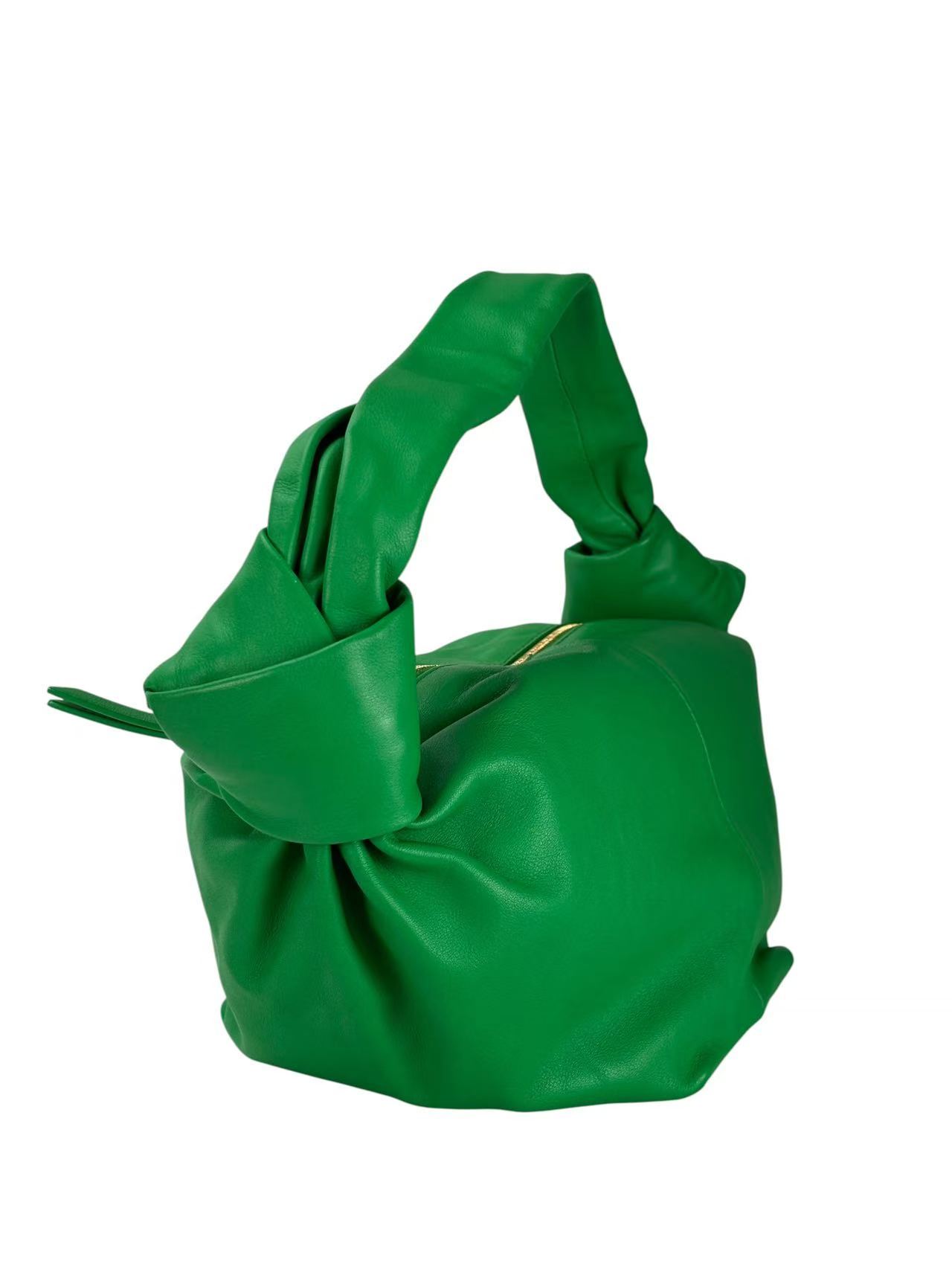 BOTTEGA VENETA - Green Calfskin Double Knot Handbag