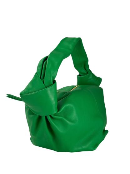 BOTTEGA VENETA - Green Calfskin Double Knot Handbag