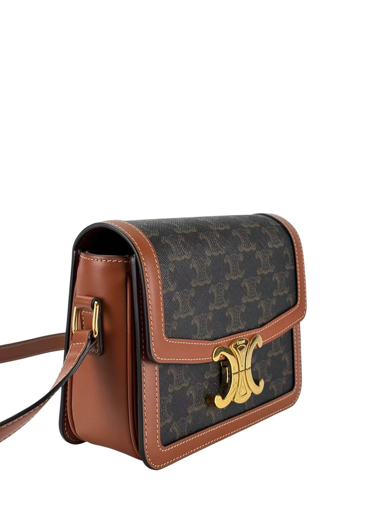 CELINE - Brown PVC Triomphe Shoulder Bag