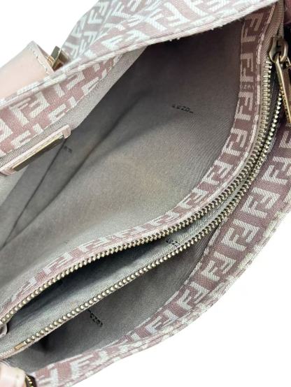 FENDI - Canvas Pink Zucchino Shoulder Bag 