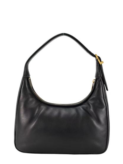 SAINT LAURENT - Black Lambskin Calypso YSL Hobo Bag