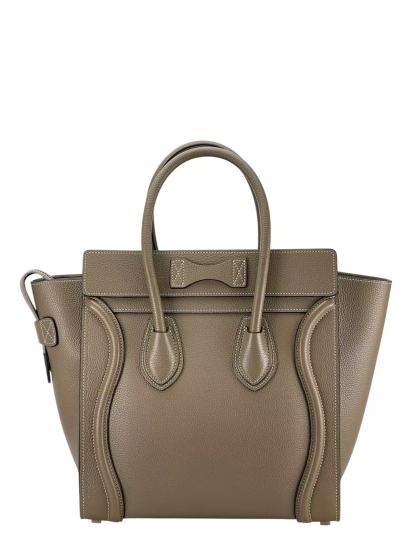 CELINE - Micro Luggage handbag in Drummed Calfskin Grey 