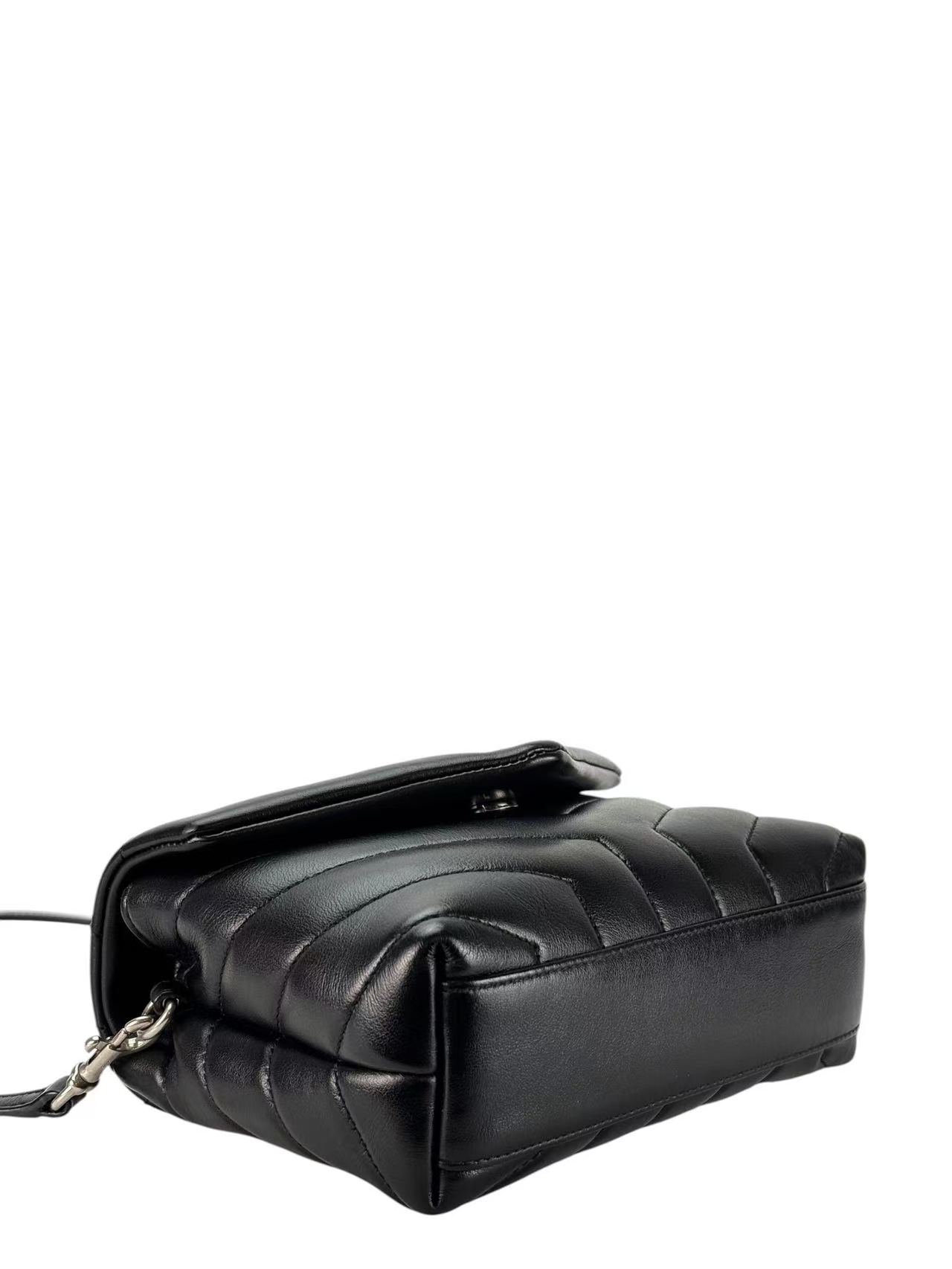 SAINT LAURENT - Black Calfskin Loulou Toy Shoulder Bag 