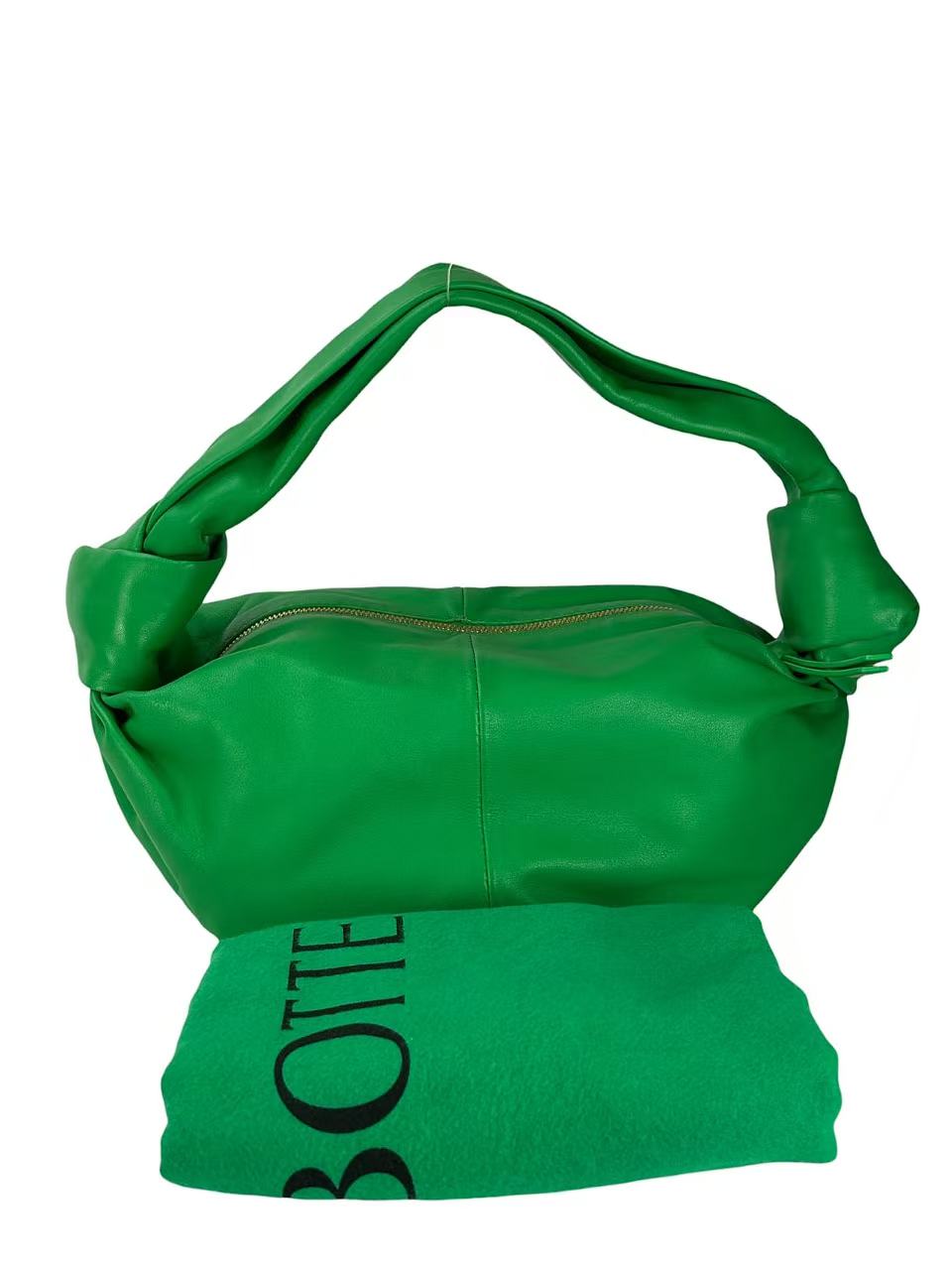 BOTTEGA VENETA - Green Calfskin Double Knot Handbag