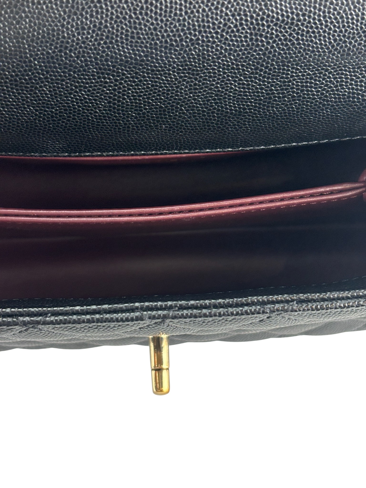 CHANEL - Coco Handle 23A Black Caviar 2way Handbag Gold Hardware