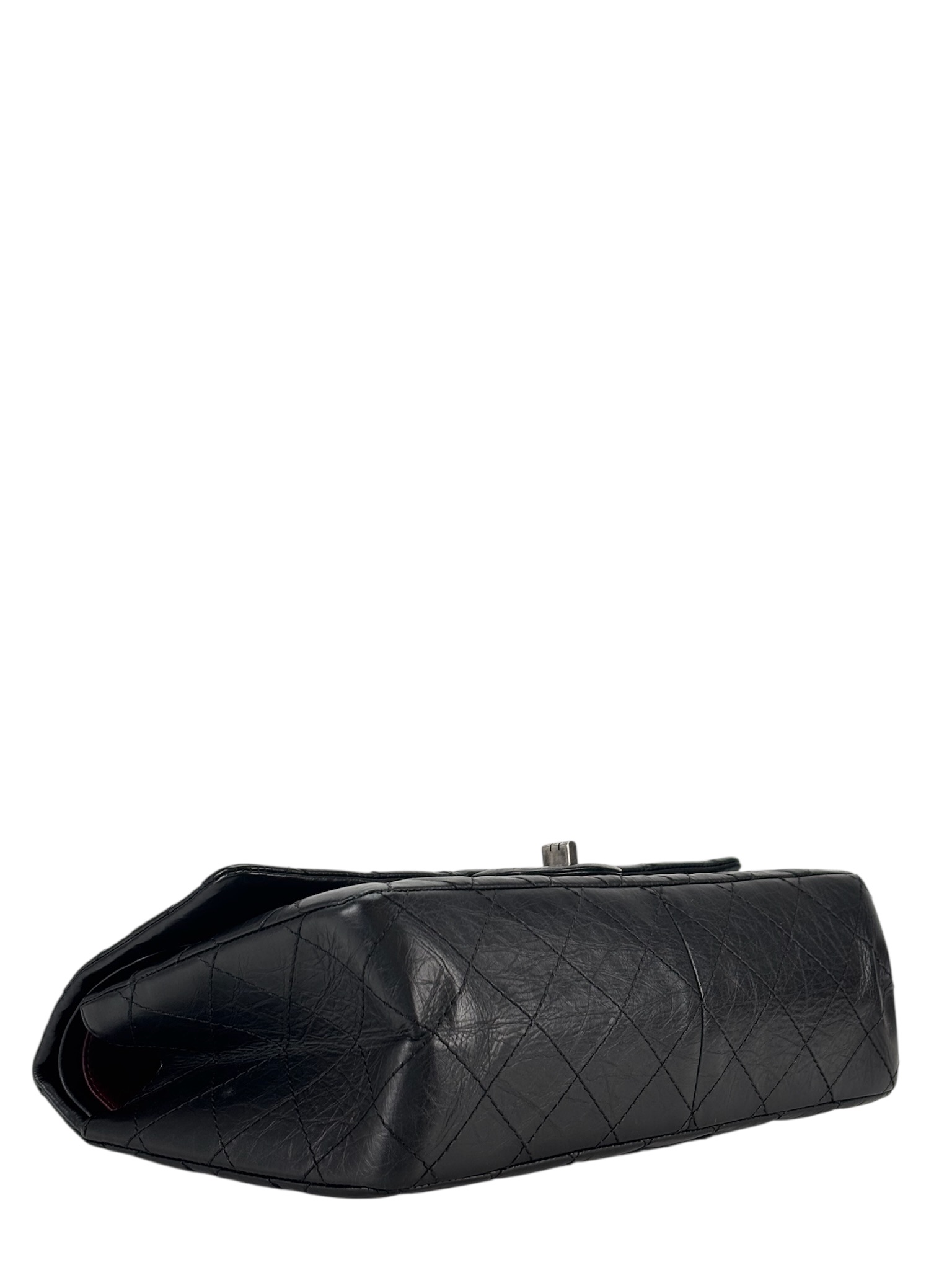 CHANEL - 2.55 Reissue 227 Flap Black Calfskin Ruthenium Hardware