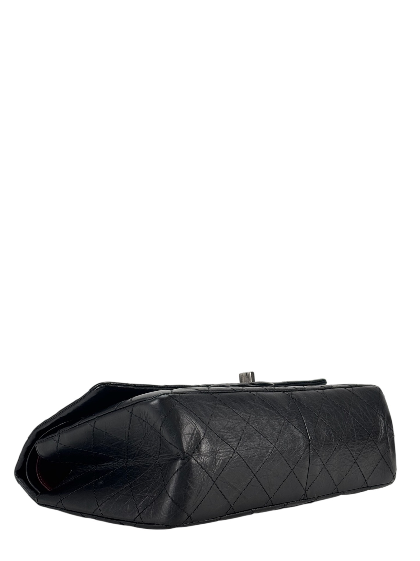 CHANEL - 2.55 Reissue 227 Flap Black Calfskin Ruthenium Hardware