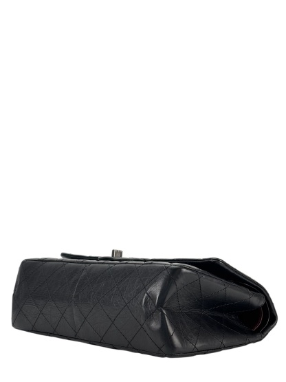 CHANEL - 2.55 Reissue 227 Flap Black Calfskin Ruthenium Hardware