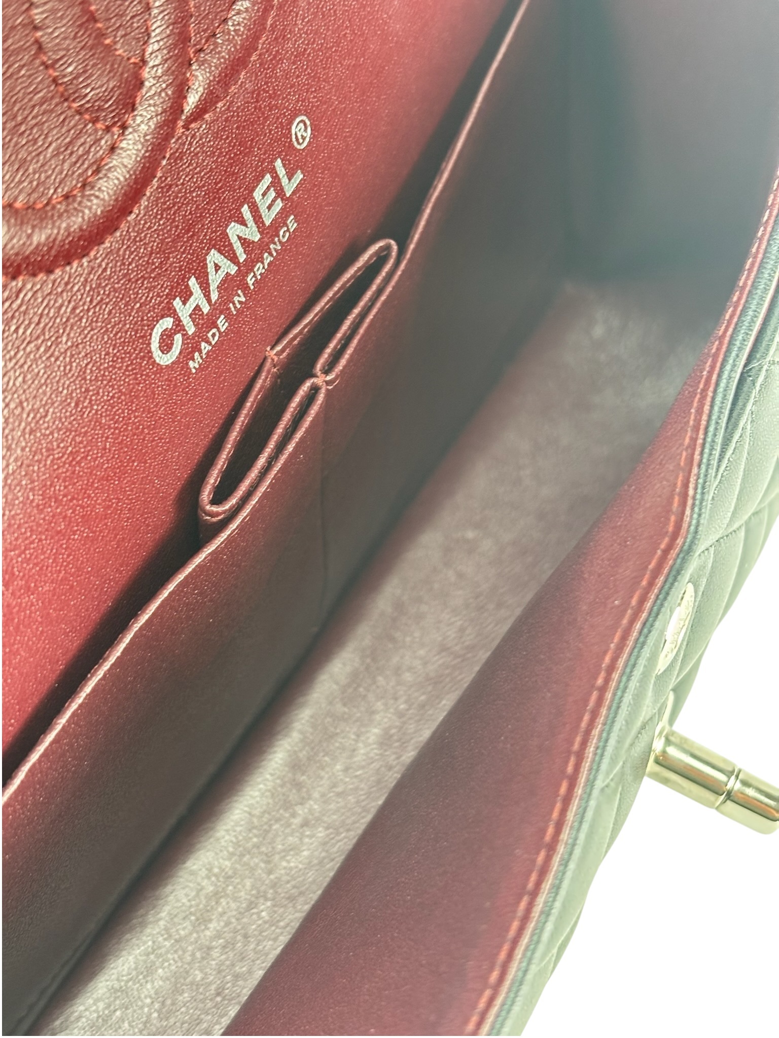 CHANEL - Small Classic Double Flap Bag Black Lambskin Sliver Hardware (CF23)