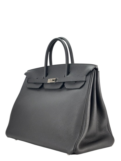 HERMES - Birkin 40 Noir 89 Togo Palladium Hardware 