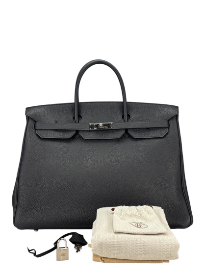 HERMES - Birkin 40 Noir 89 Togo Palladium Hardware 