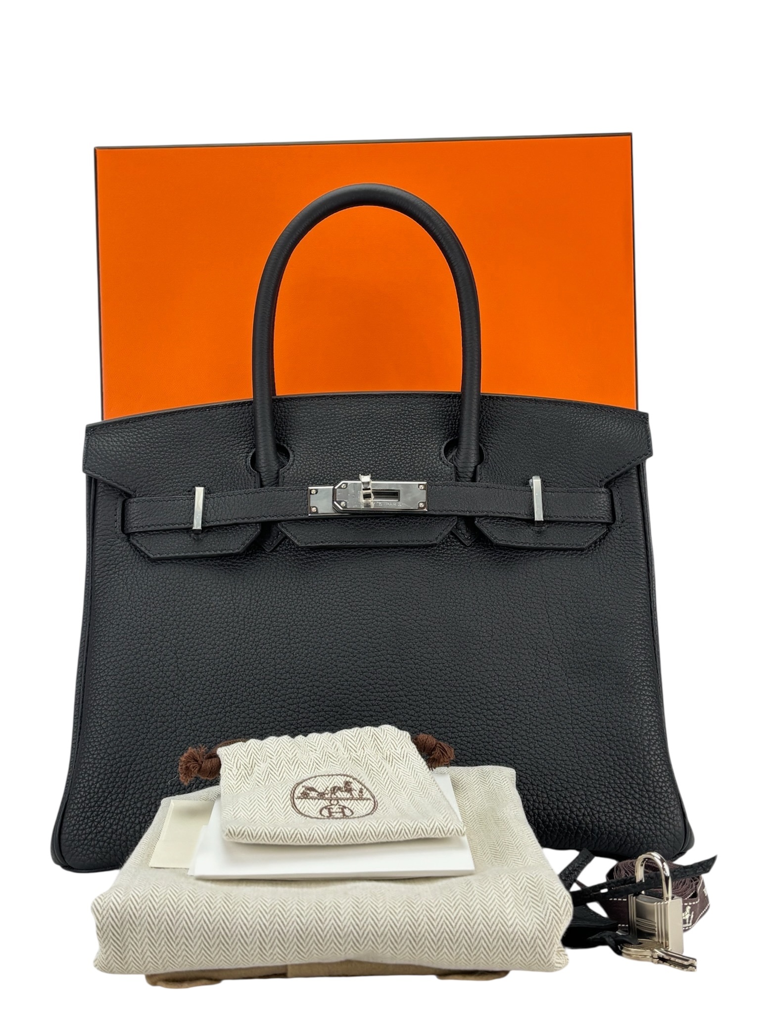 HERMES - Birkin 30 Noir 89 Togo Palladium Hardware 