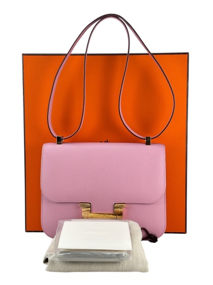 HERMES -  Constance 24 X9 Mauve  Epsom Gold Hardware