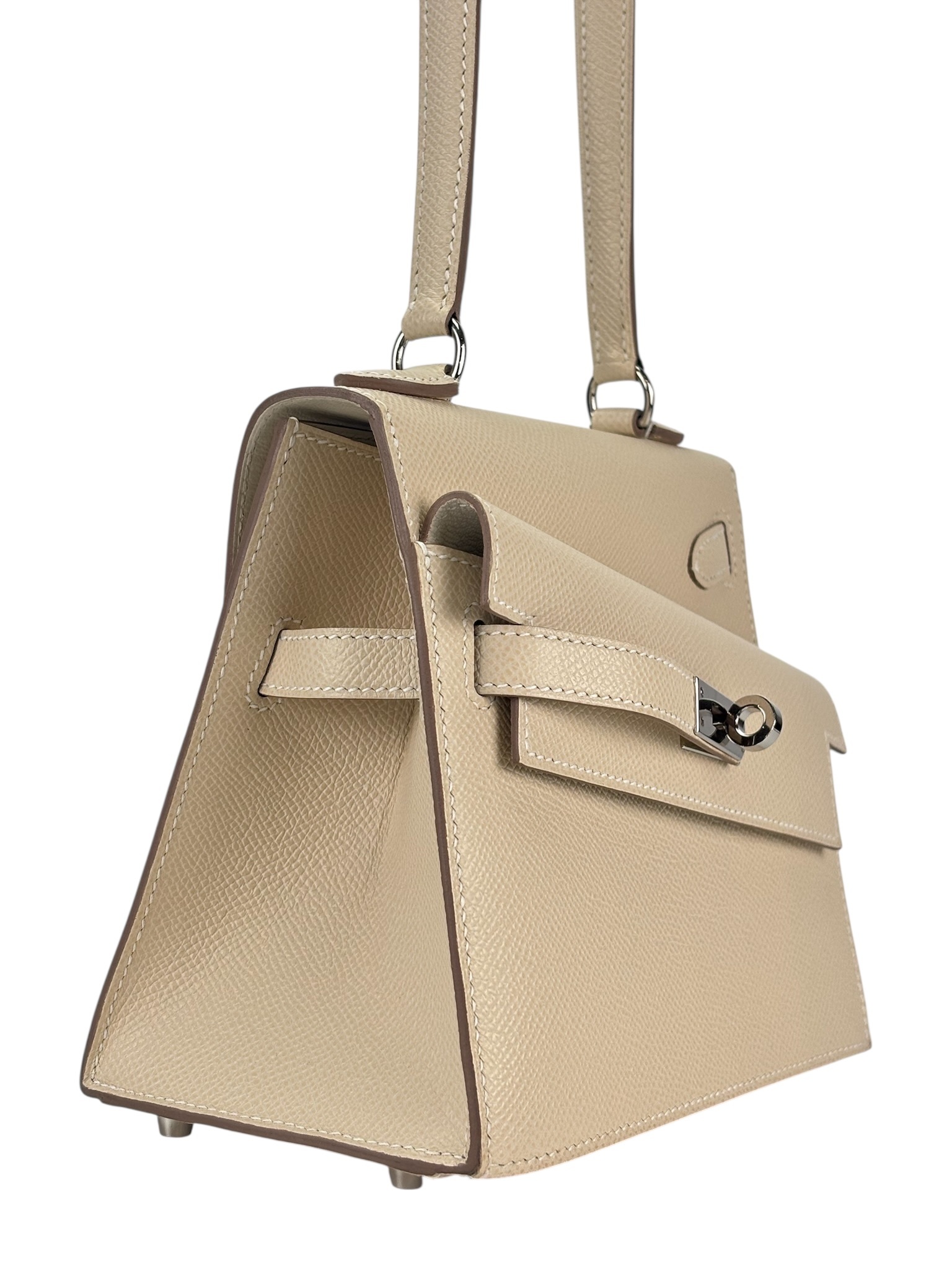 HERMES - Kelly Desordre 20 Craie 10 Epsom Palladium Hardware B（2023）