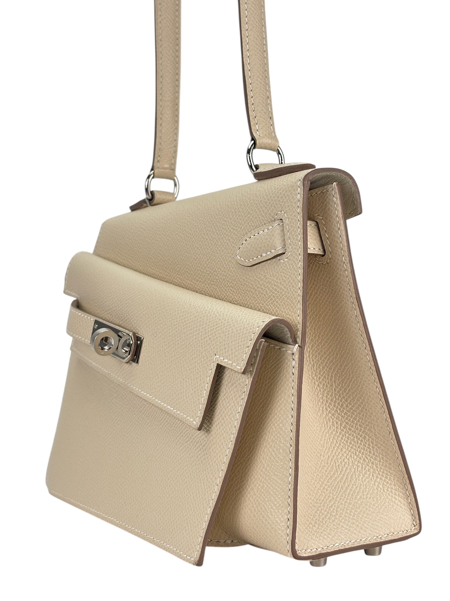 HERMES - Kelly Desordre 20 Craie 10 Epsom Palladium Hardware B（2023）