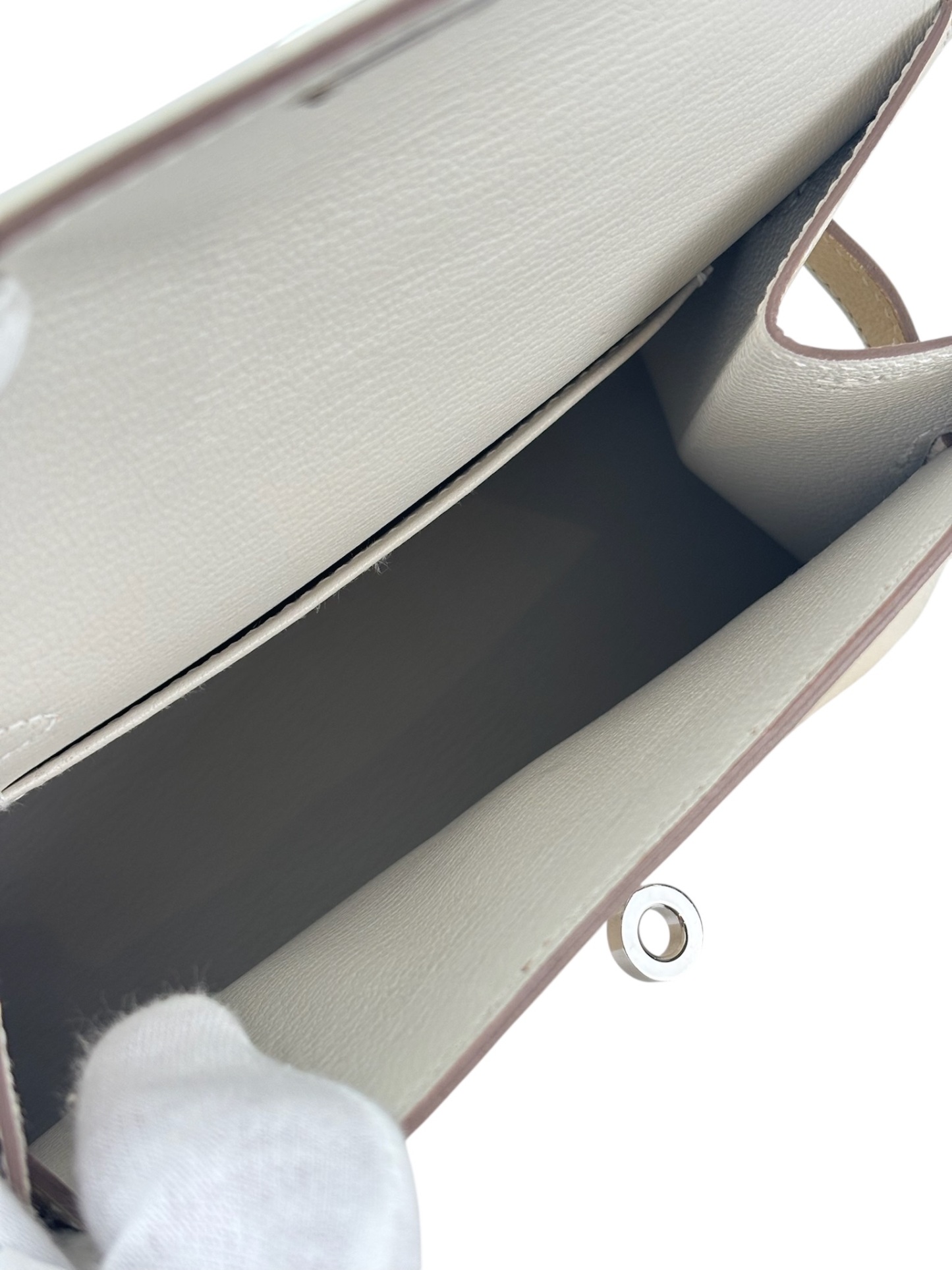 HERMES - Kelly Desordre 20 Craie 10 Epsom Palladium Hardware B（2023）