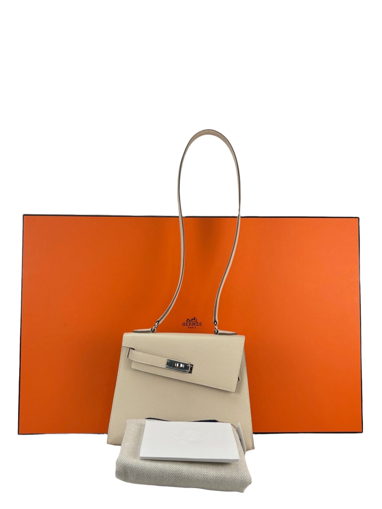 HERMES - Kelly Desordre 20 Craie 10 Epsom Palladium Hardware B（2023）