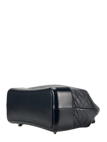 CHANEL - Black Calfskin Gabrielle Silver Hardware Backpack