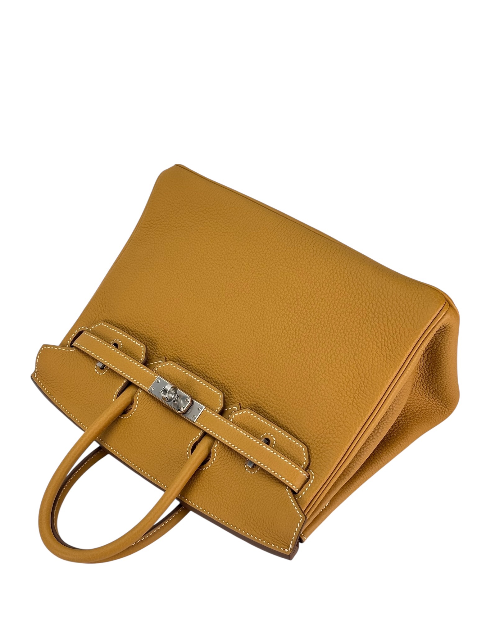 HERMES - Kelly 25 Natural Sable Togo Palladium Hardware   
