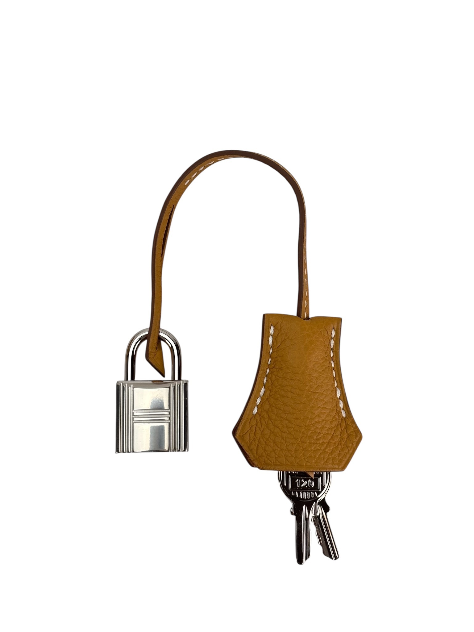 HERMES - Kelly 25 Natural Sable Togo Palladium Hardware   
