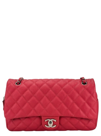 CHANEL - Pink Caviar Shoulder Bag Sliver Hardware