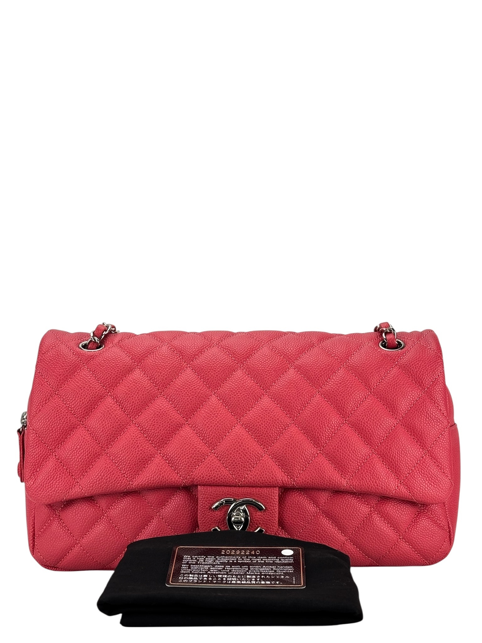 CHANEL - Pink Caviar Shoulder Bag Sliver Hardware