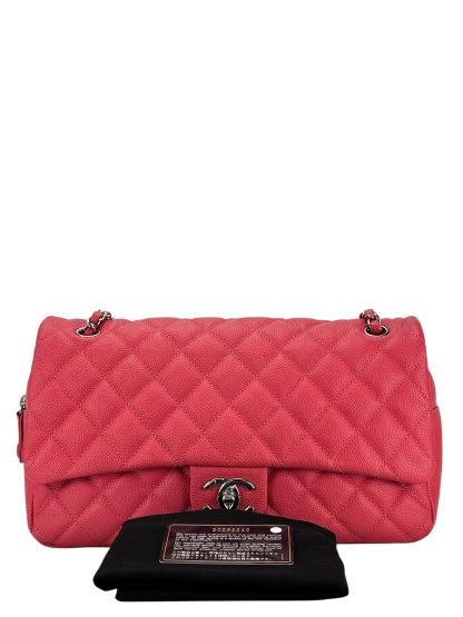 CHANEL - Pink Caviar Shoulder Bag Sliver Hardware