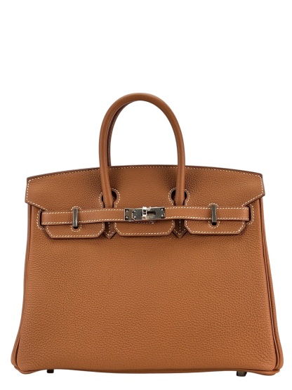 HERMES - Birkin 25 Gold Togo Palladium Hardware 