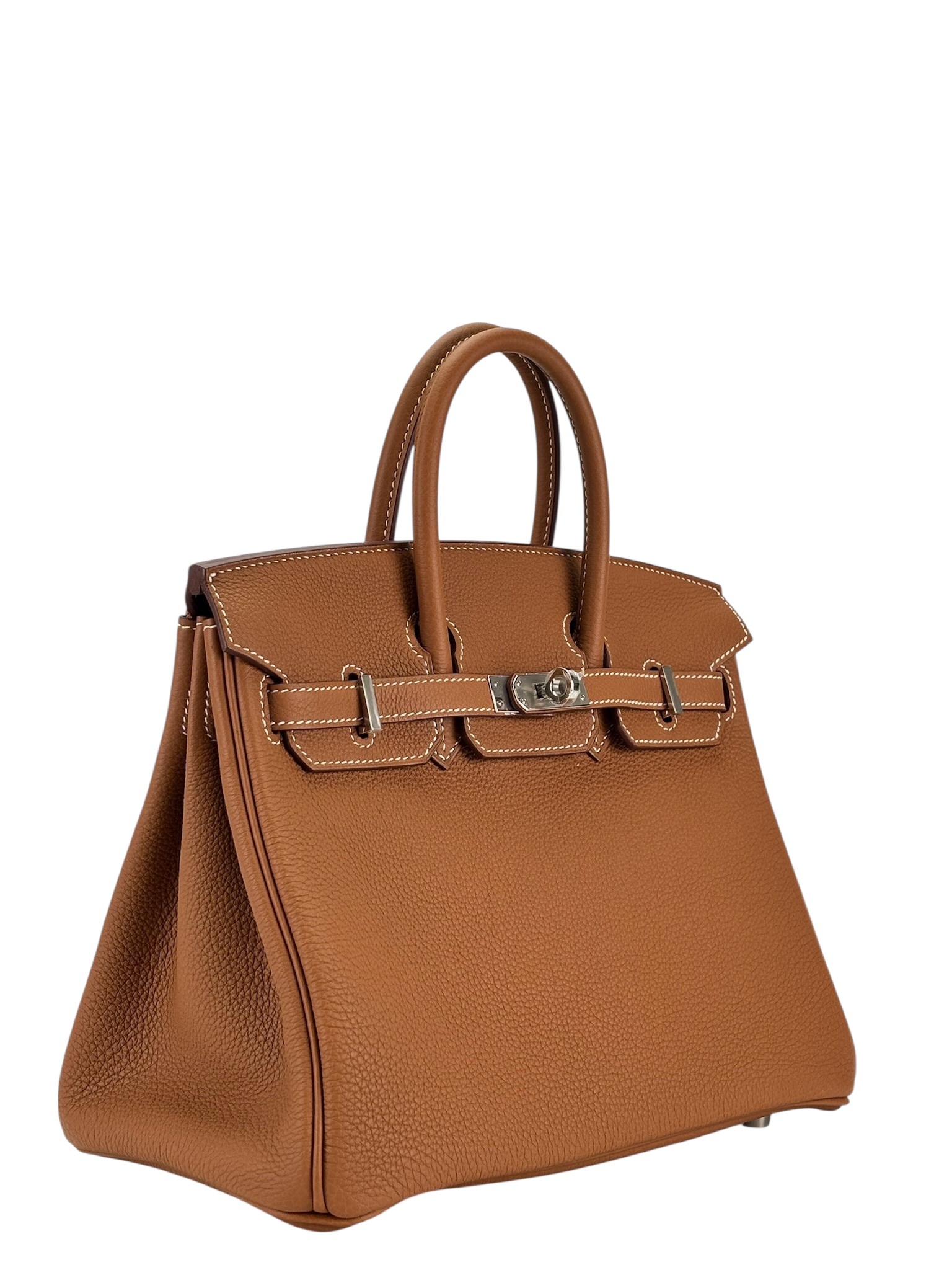 HERMES - Birkin 25 Gold Togo Palladium Hardware 