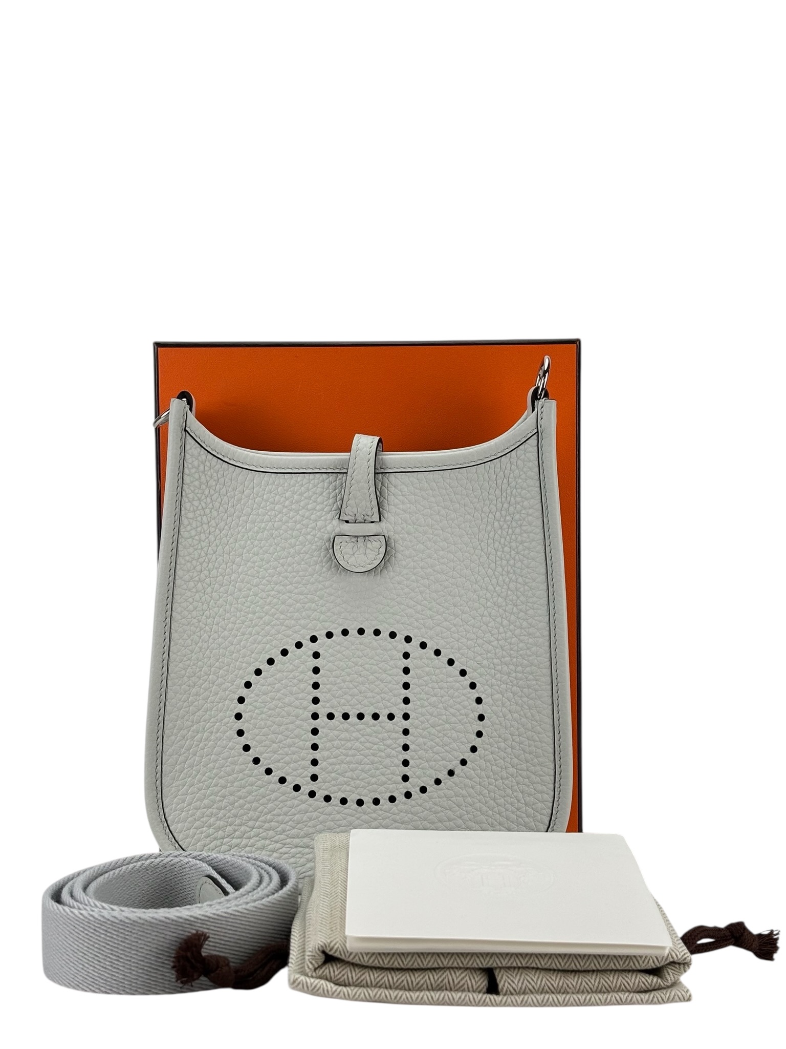 HERMES - Mini Evelyne TPM Evelyne 16 8U Blue Glacier TC Palladium Hardware