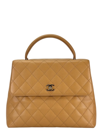 CHANEL - Beige Caviar Kelly Handle 30 Bag