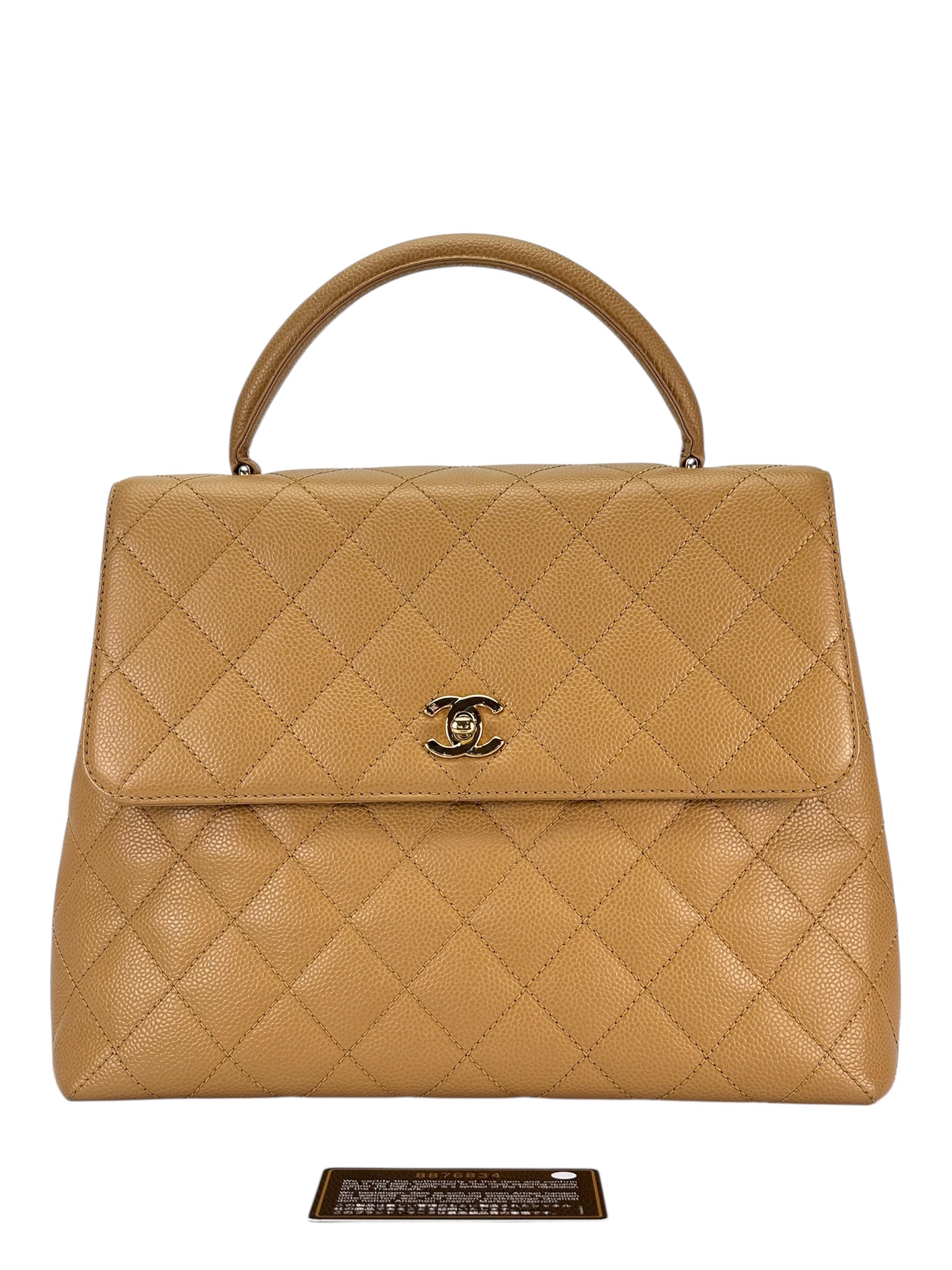 CHANEL - Beige Caviar Kelly Handle 30 Bag