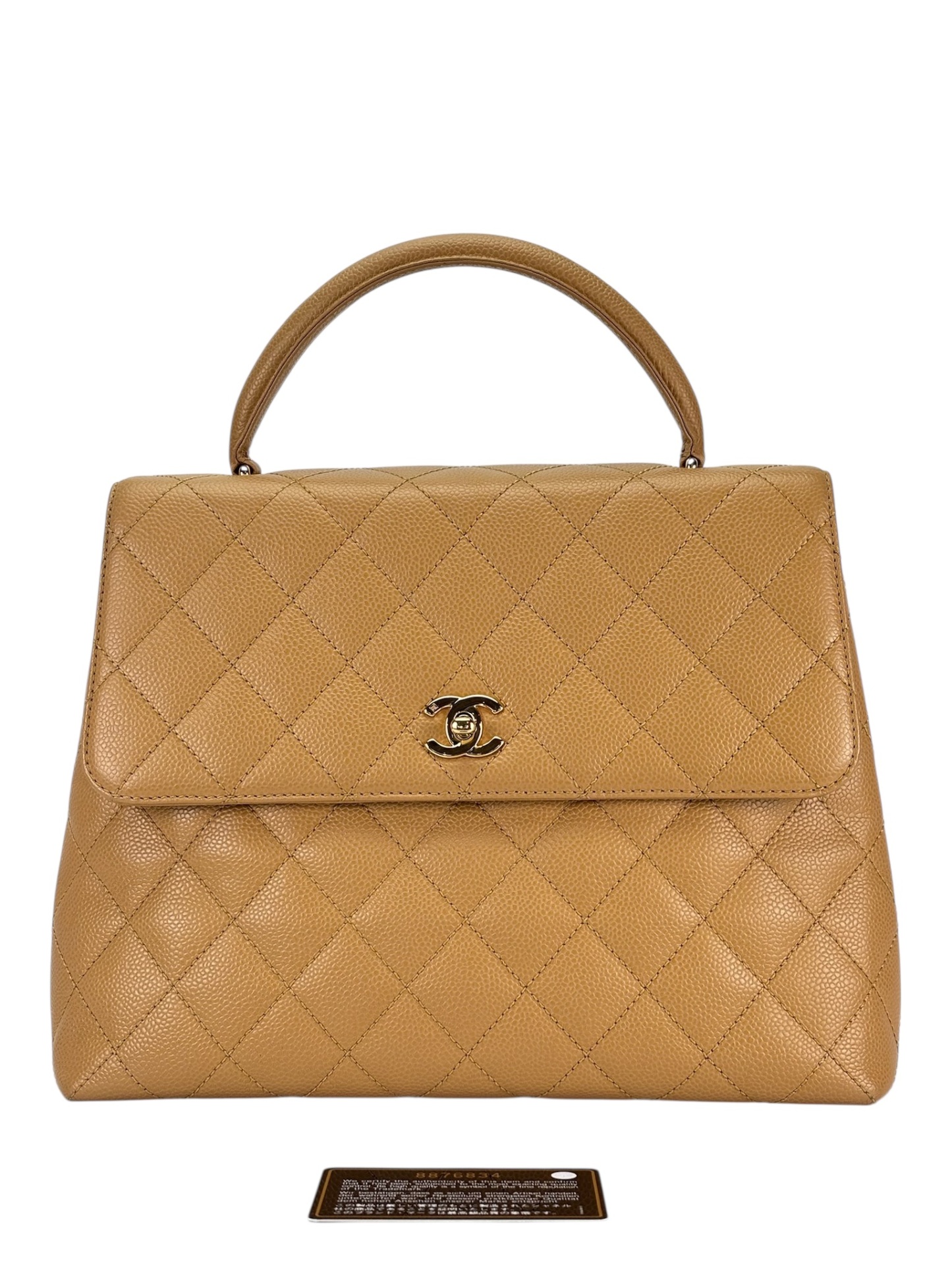 CHANEL - Beige Caviar Kelly Handle 30 Bag