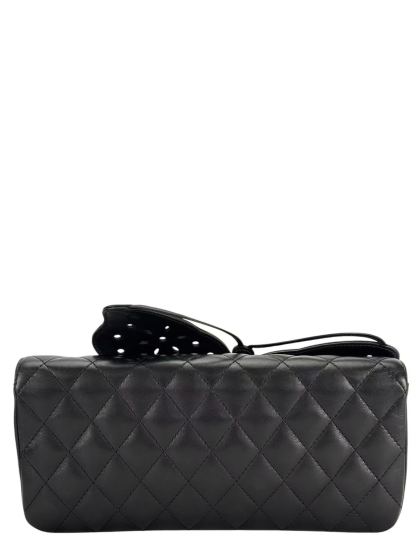 CHANEL - Matelasse Chain Shoulder Bag Butterfly Black Lambskin Sliver Hardware