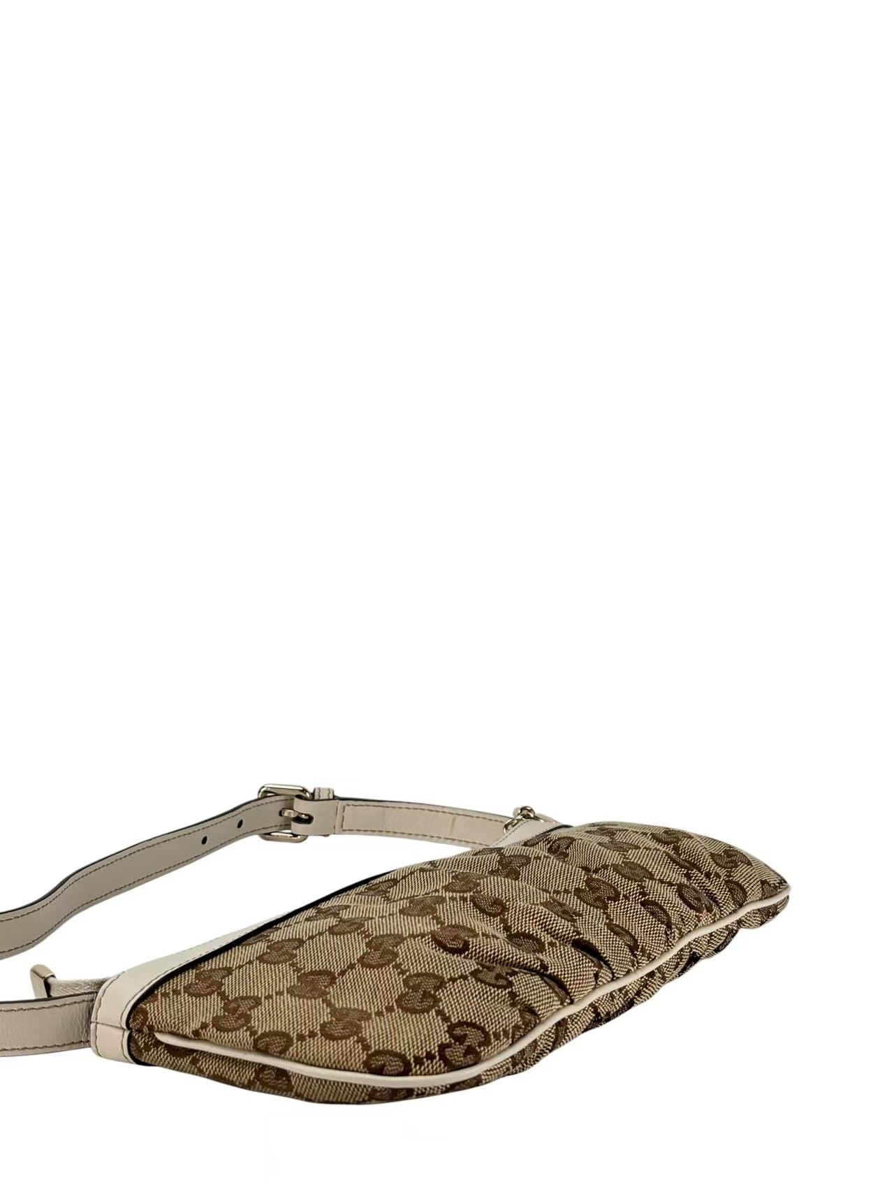 GUCCI - Beige Canvas Pochette Shoulder Bag