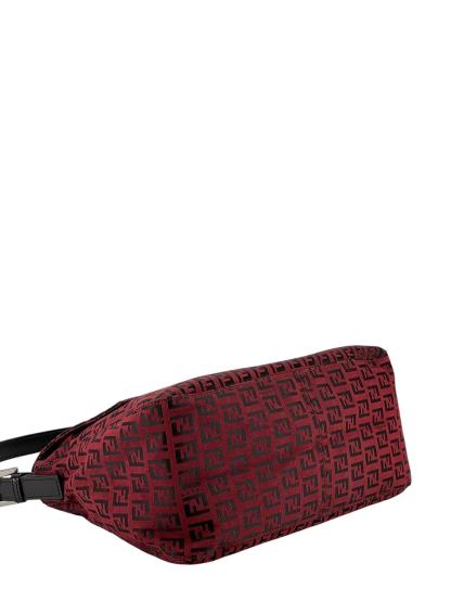 FENDI - Zucchino Medium Mamma Baguette Shoulder Bag Red
