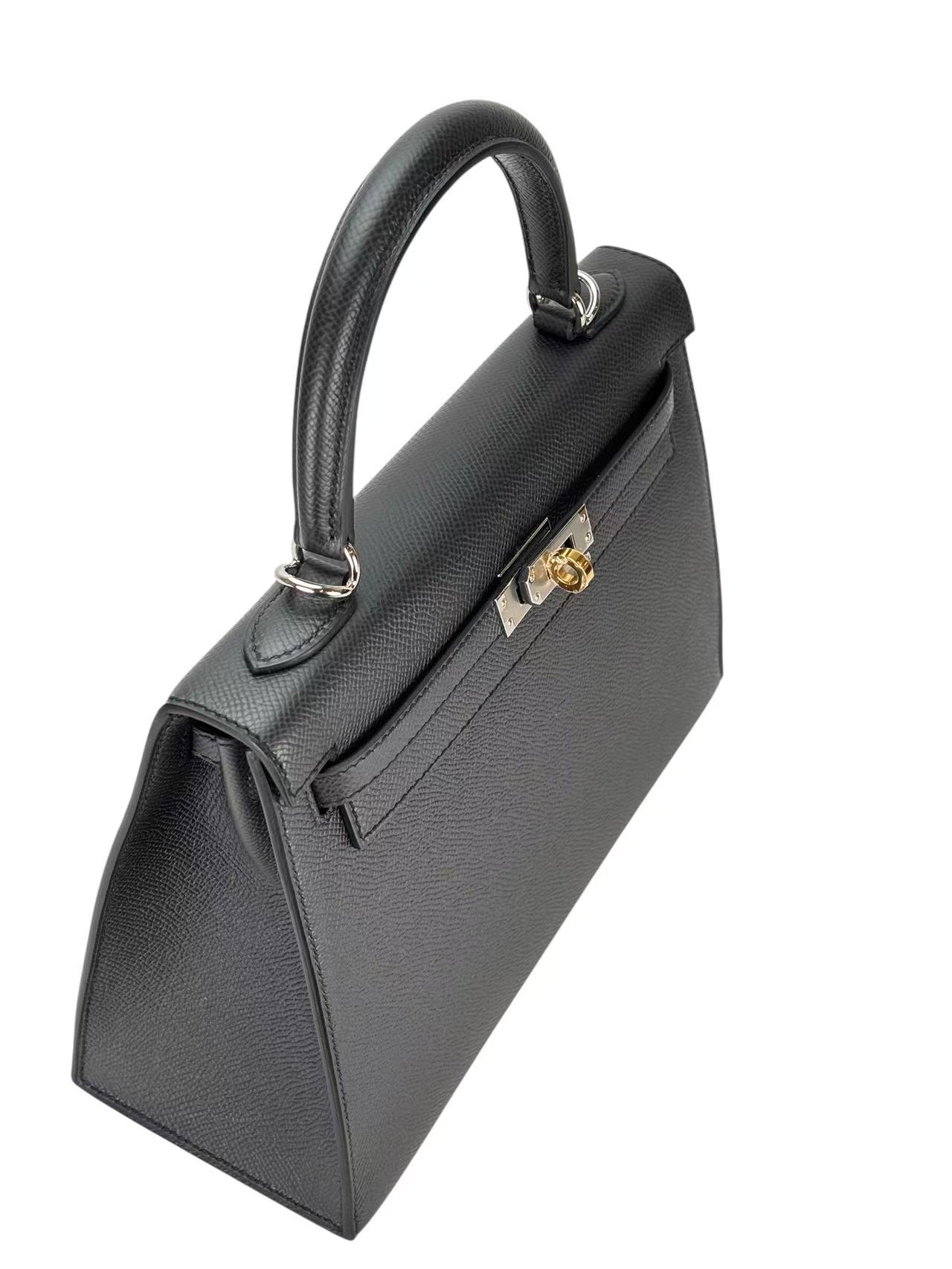 HERMES - Kelly 25 8P Plomb Epsom Electrum Hardware