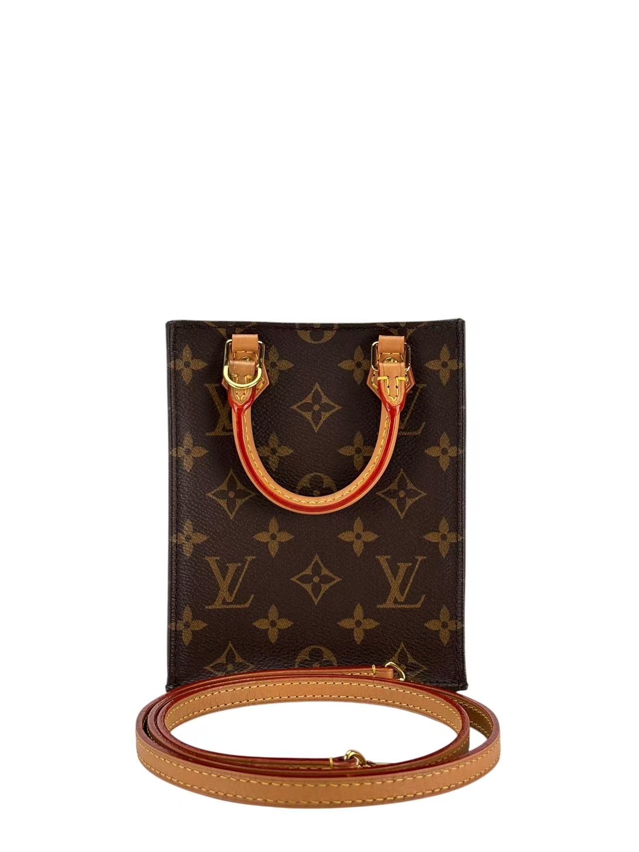 LOUIS VUITTON - LV Monogram Petit Sac Plat Mini Handbag Canvas