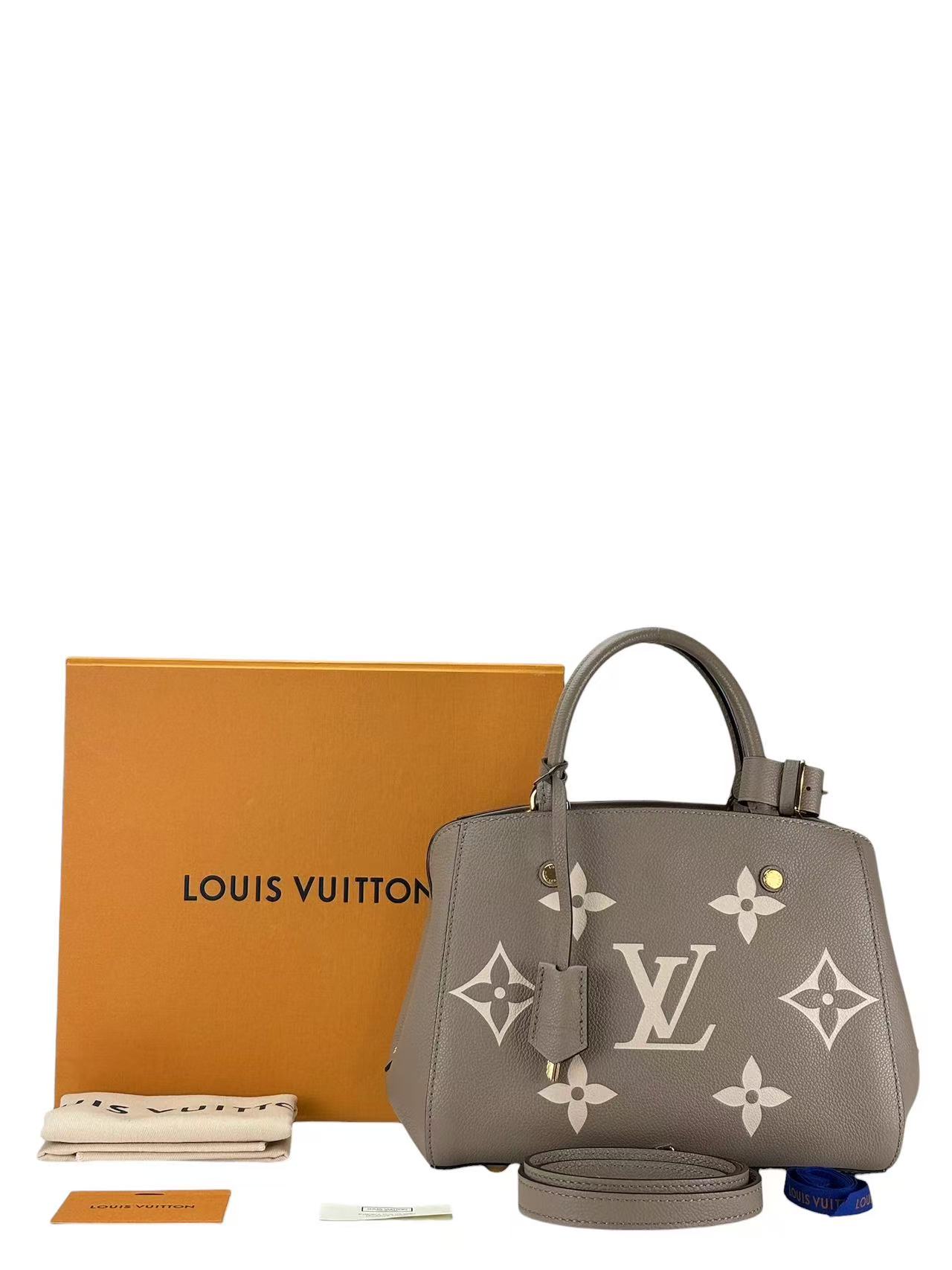 LOUIS VUITTON - LV Giant Monogram Montaigne BB Gray Bag